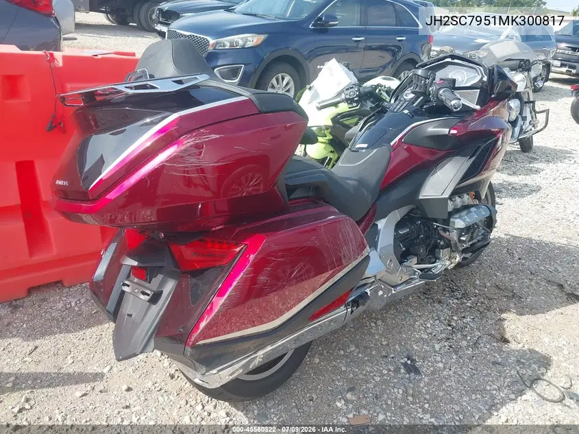 2021 Honda Gl1800 D VIN: JH2SC7951MK300817 Lot: 45560322
