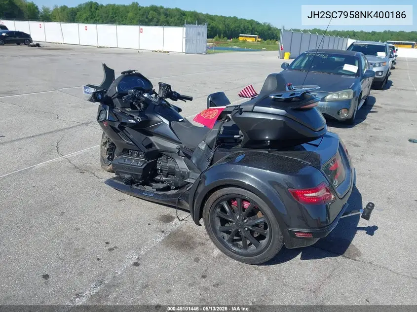 2022 Honda Gl1800 D VIN: JH2SC7958NK400186 Lot: 45101446