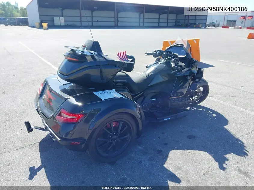 2022 Honda Gl1800 D VIN: JH2SC7958NK400186 Lot: 45101446