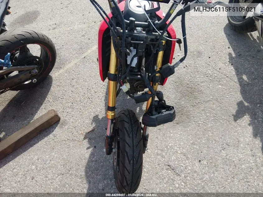 2015 Honda Grom 125 VIN: MLHJC6115F5109021 Lot: 44259407