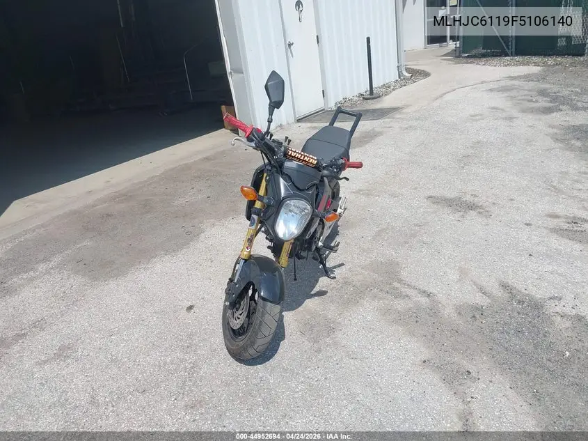 2015 Honda Grom 125 VIN: MLHJC6119F5106140 Lot: 44952694