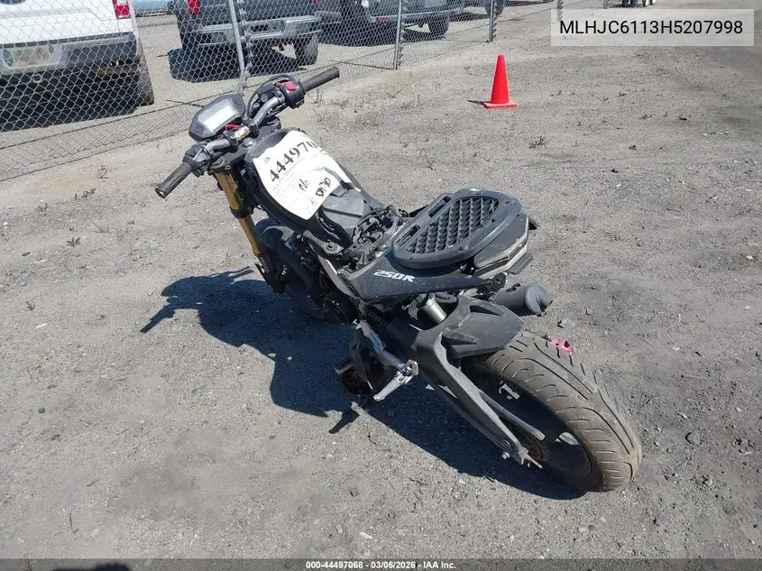 2017 Honda Grom 125 VIN: MLHJC6113H5207998 Lot: 44497068