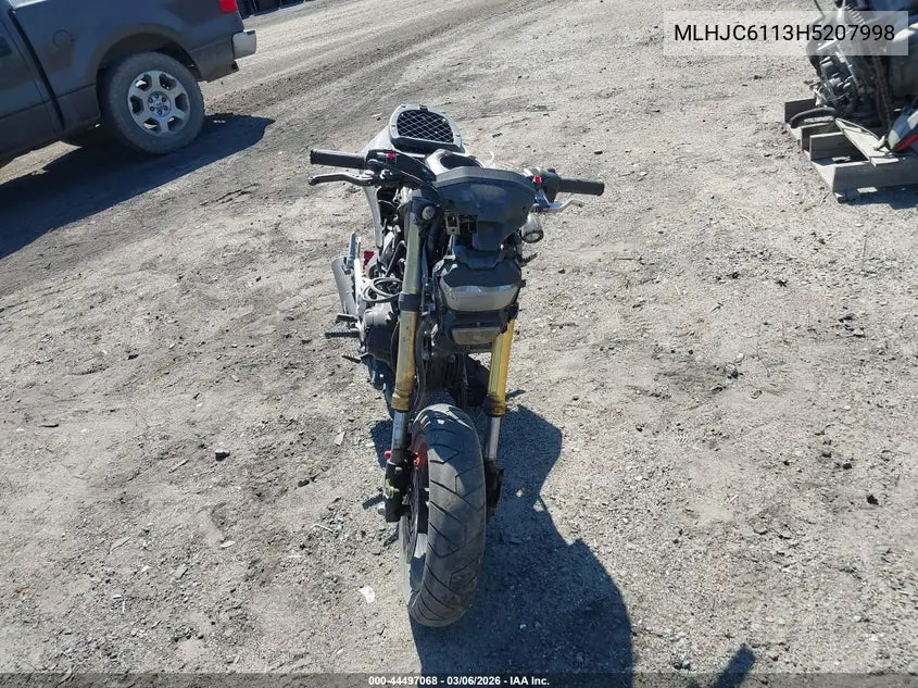 2017 Honda Grom 125 VIN: MLHJC6113H5207998 Lot: 44497068