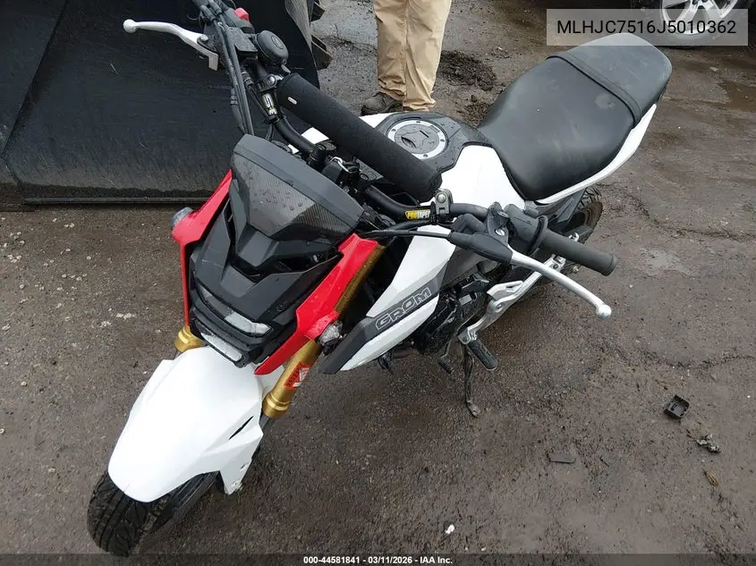 2018 Honda Grom VIN: MLHJC7516J5010362 Lot: 44581841