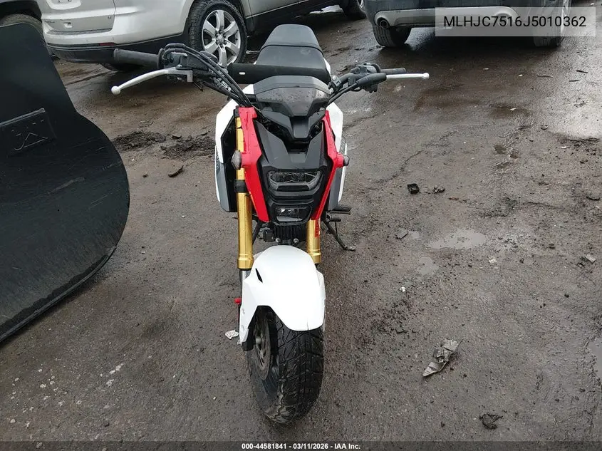 2018 Honda Grom VIN: MLHJC7516J5010362 Lot: 44581841
