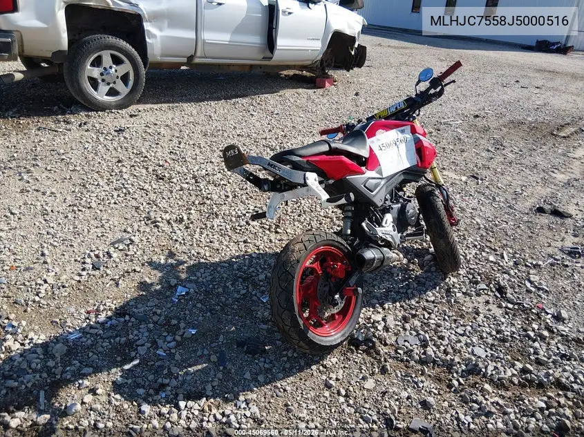 2018 Honda Grom 125 VIN: MLHJC7558J5000516 Lot: 45069560