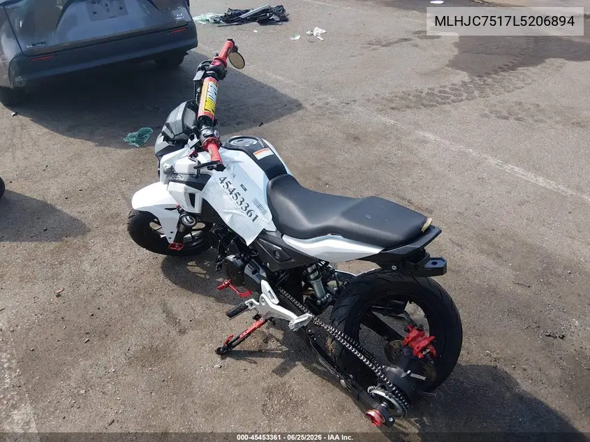2020 Honda Grom 125 VIN: MLHJC7517L5206894 Lot: 45453361