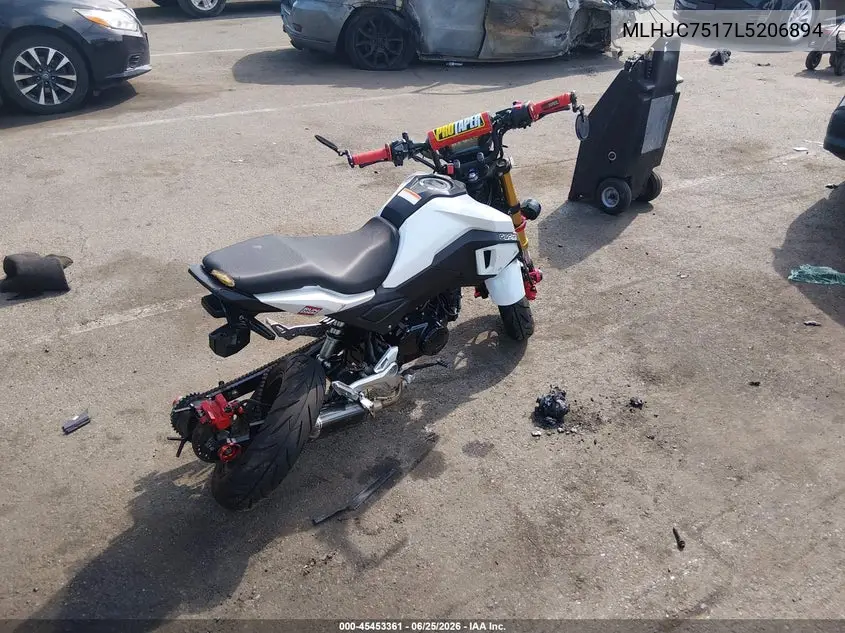 2020 Honda Grom 125 VIN: MLHJC7517L5206894 Lot: 45453361