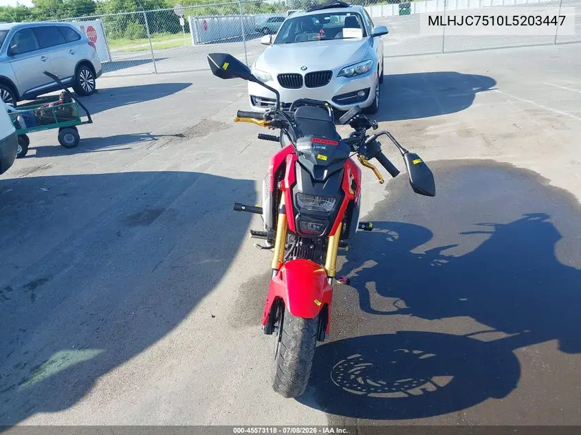 2020 Honda Grom 125 VIN: MLHJC7510L5203447 Lot: 45573118