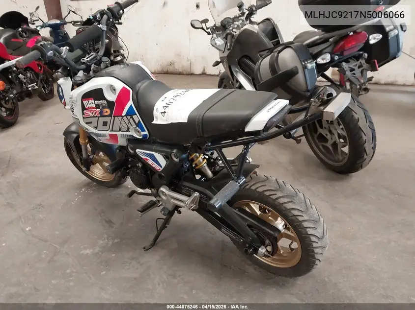 2022 Honda Grom 125 VIN: MLHJC9217N5006066 Lot: 44675246