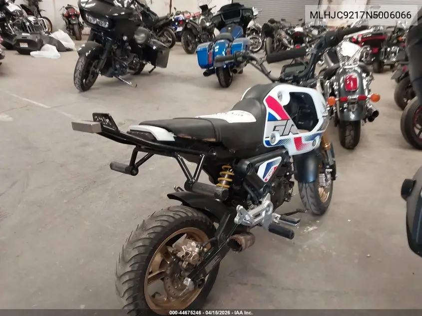 2022 Honda Grom 125 VIN: MLHJC9217N5006066 Lot: 44675246