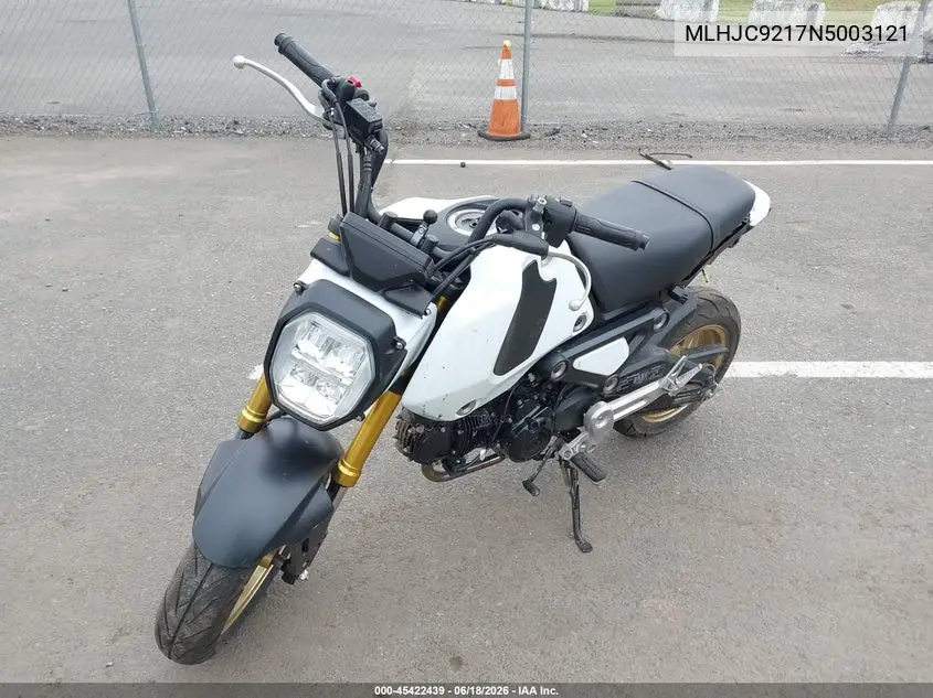 2022 Honda Grom 125 VIN: MLHJC9217N5003121 Lot: 45422439