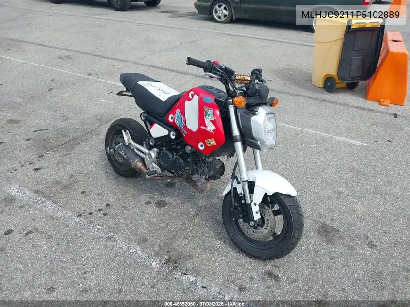 2023 Honda Grom 125 VIN: MLHJC9211P5102889 Lot: 45552050