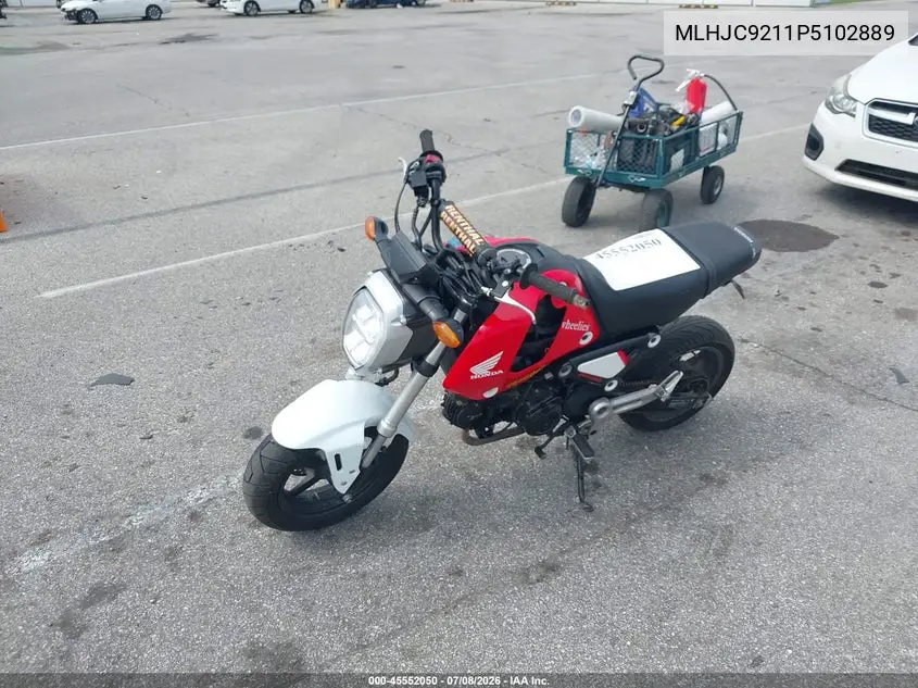 2023 Honda Grom 125 VIN: MLHJC9211P5102889 Lot: 45552050