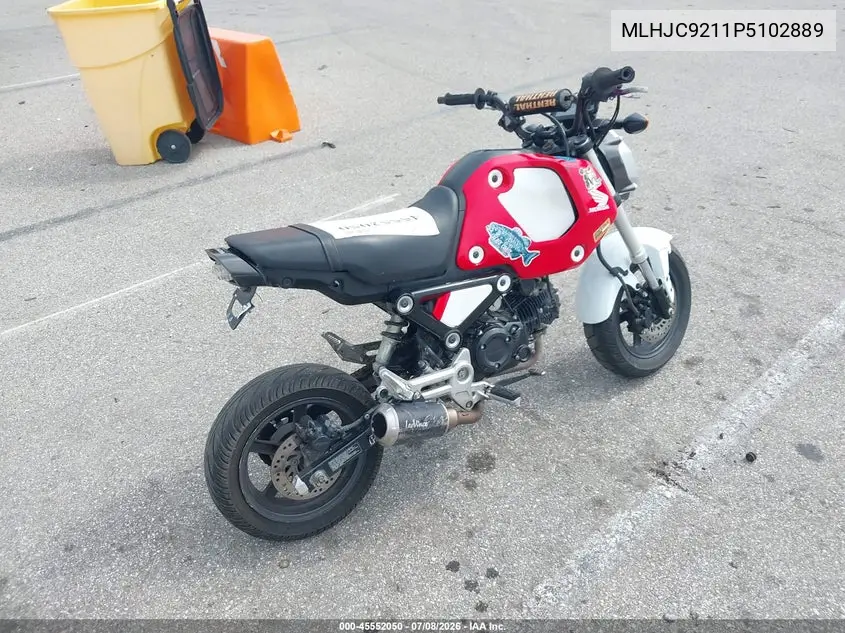 2023 Honda Grom 125 VIN: MLHJC9211P5102889 Lot: 45552050