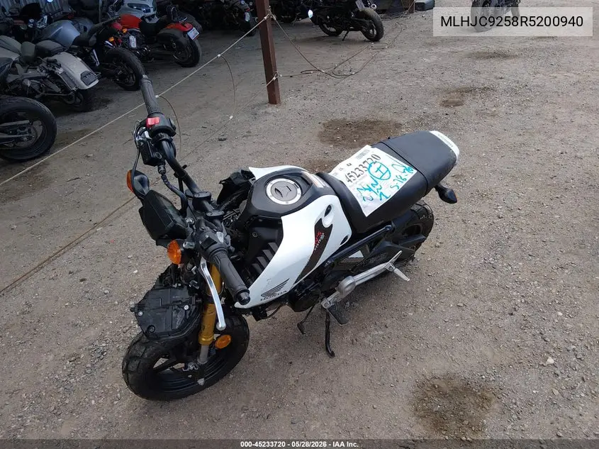 2024 Honda Grom A VIN: MLHJC9258R5200940 Lot: 45233720
