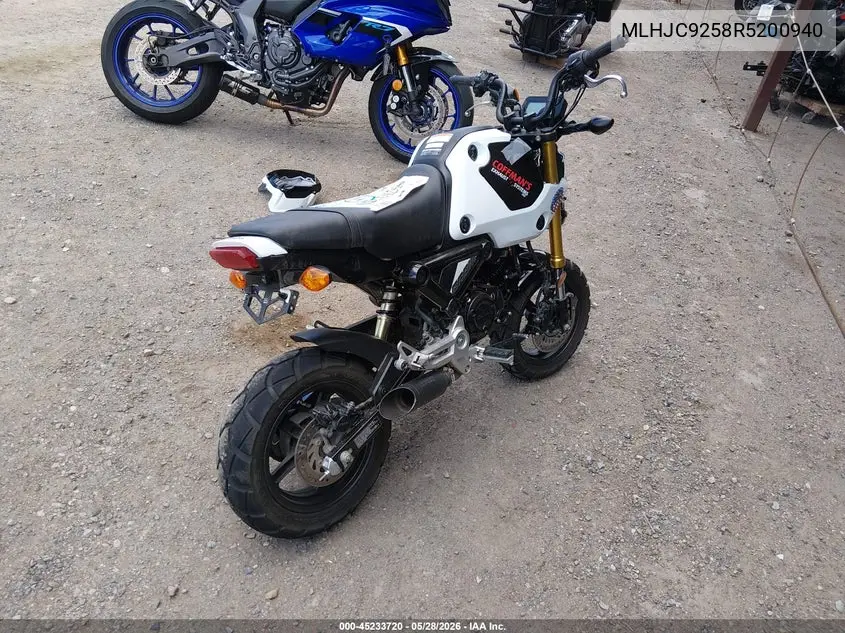 2024 Honda Grom A VIN: MLHJC9258R5200940 Lot: 45233720