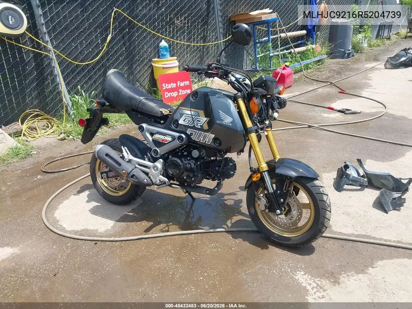 2024 Honda Grom 125 VIN: MLHJC9216R5204739 Lot: 45432483