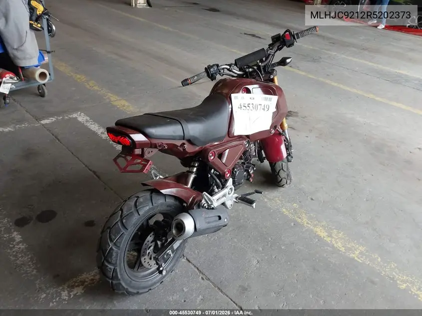 2024 Honda Grom 125 VIN: MLHJC9212R5202373 Lot: 45530749