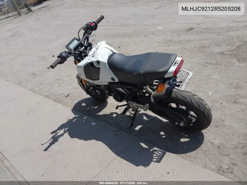 2024 Honda Grom 125 VIN: MLHJC9212R5205208 Lot: 45664330