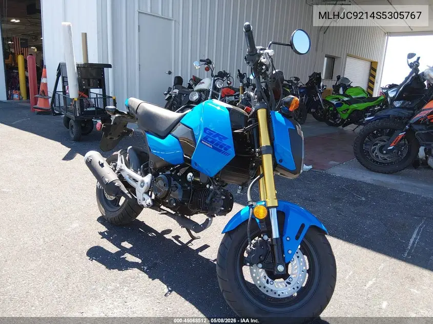 2025 Honda Grom 125 VIN: MLHJC9214S5305767 Lot: 45068512