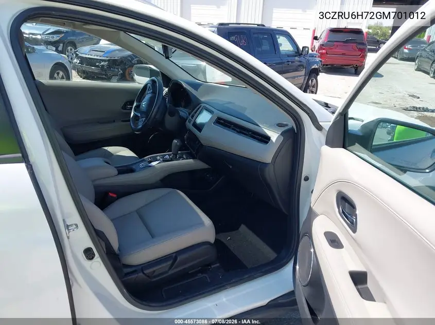 2016 Honda Hr-V Ex-L VIN: 3CZRU6H72GM701012 Lot: 45573086