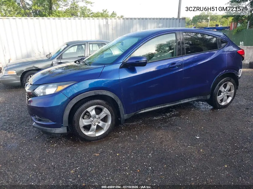 2016 Honda Hr-V Ex VIN: 3CZRU6H51GM723579 Lot: 45591394