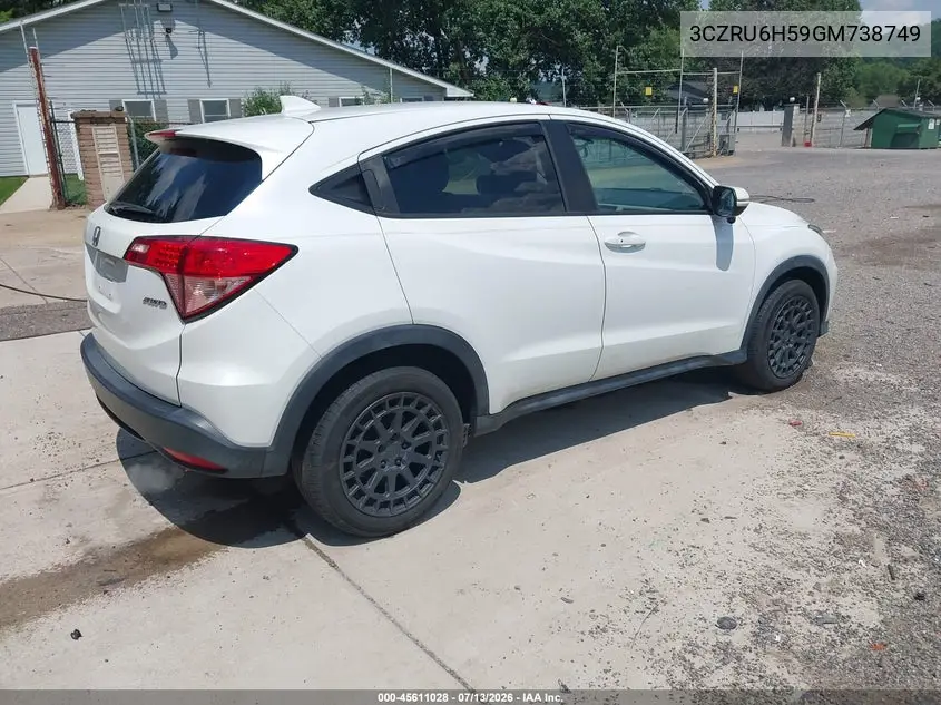 2016 Honda Hr-V Ex VIN: 3CZRU6H59GM738749 Lot: 45611028