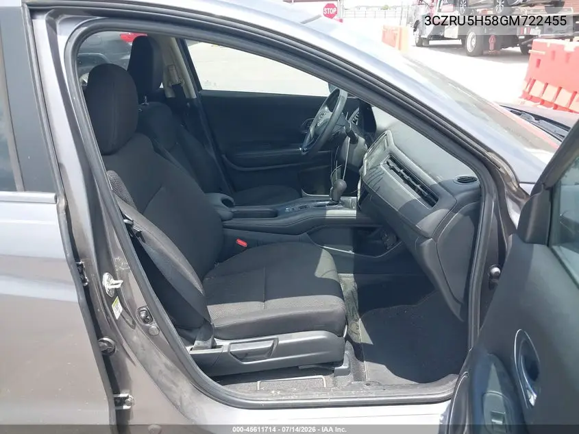 2016 Honda Hr-V Ex VIN: 3CZRU5H58GM722455 Lot: 45611714
