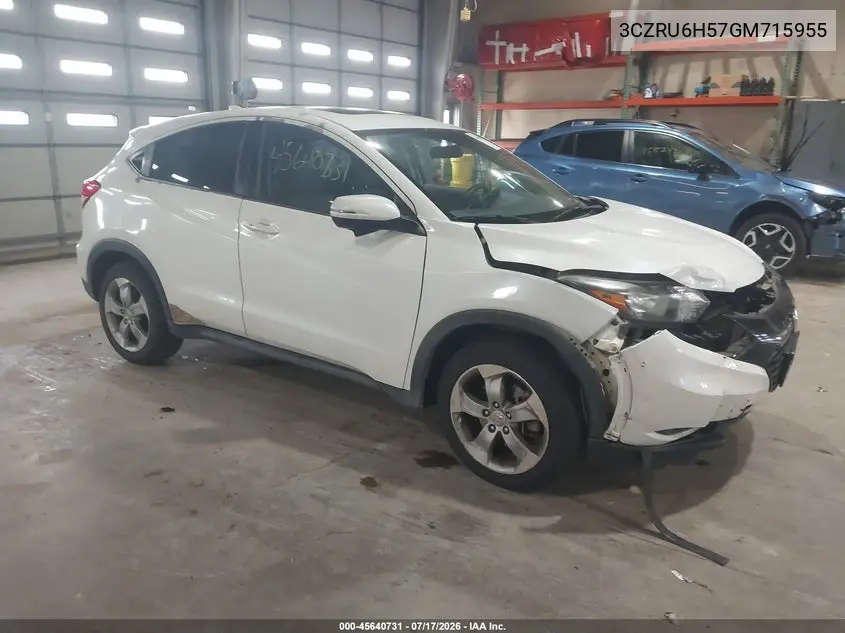 2016 Honda Hr-V Ex VIN: 3CZRU6H57GM715955 Lot: 45640731