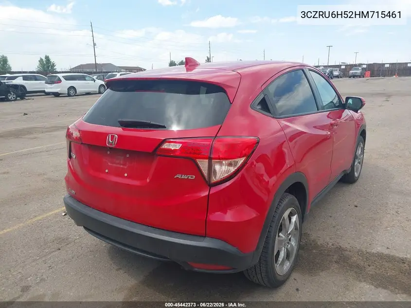 2017 Honda Hr-V Ex VIN: 3CZRU6H52HM715461 Lot: 45442373