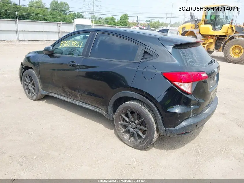 2017 Honda Hr-V Lx VIN: 3CZRU5H35HM714071 Lot: 45654851