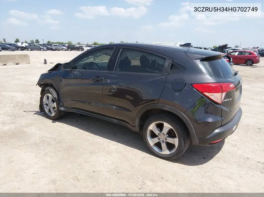 2017 Honda Hr-V Lx VIN: 3CZRU5H34HG702749 Lot: 45662998