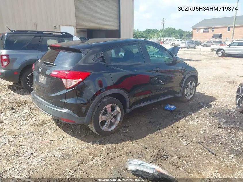 2017 Honda Hr-V Lx VIN: 3CZRU5H34HM719374 Lot: 45667416