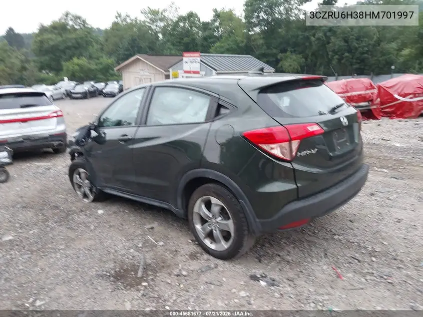2017 Honda Hr-V Lx VIN: 3CZRU6H38HM701997 Lot: 45681677