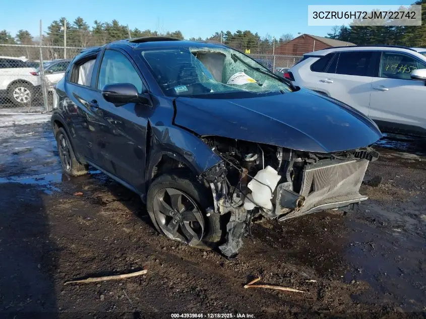 3CZRU6H72JM722742 2018 Honda Hr-V Ex-L
