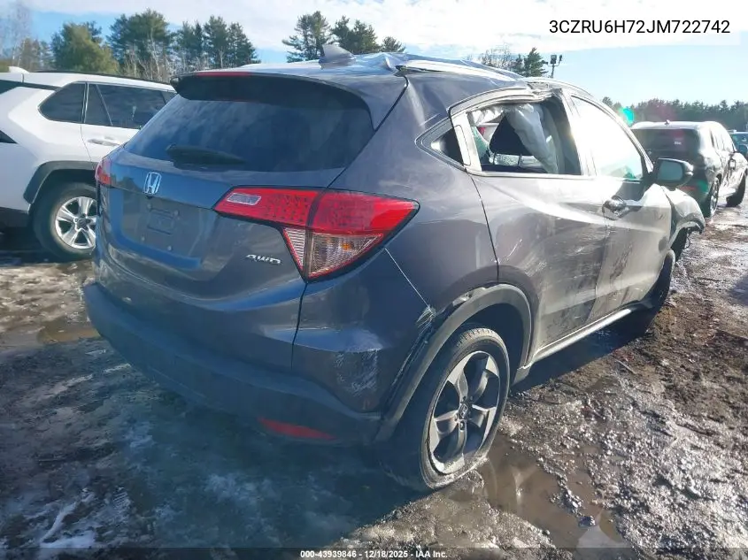 3CZRU6H72JM722742 2018 Honda Hr-V Ex-L