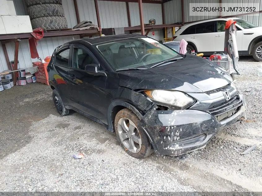 2018 Honda Hr-V Lx VIN: 3CZRU6H31JM731252 Lot: 45555598