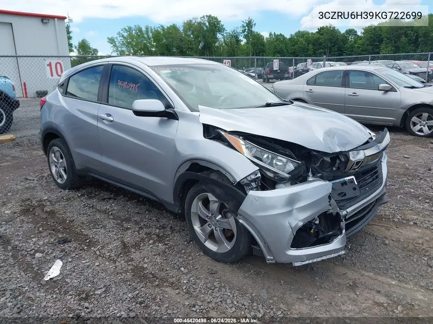 2019 Honda Hr-V Lx VIN: 3CZRU6H39KG722699 Lot: 45420498