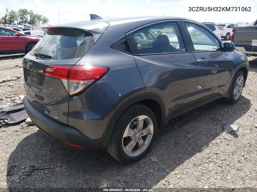2019 Honda Hr-V Lx VIN: 3CZRU5H32KM731062 Lot: 45509257