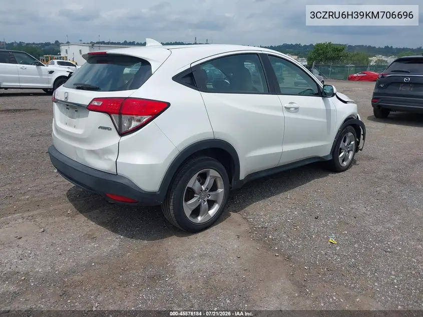 2019 Honda Hr-V Lx VIN: 3CZRU6H39KM706696 Lot: 45576184