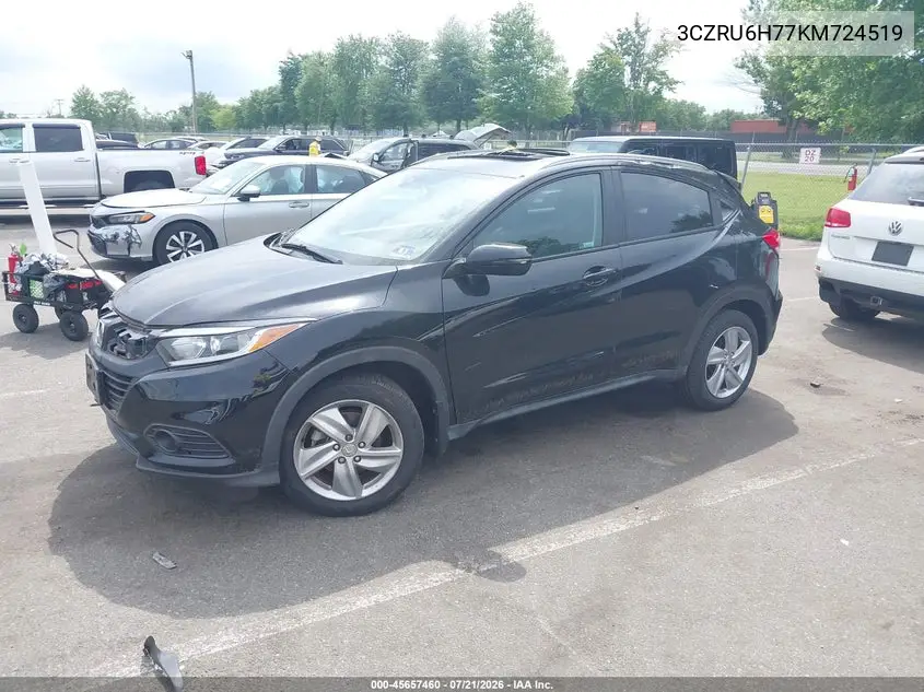 2019 Honda Hr-V Ex-L VIN: 3CZRU6H77KM724519 Lot: 45657460