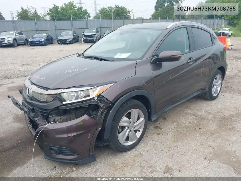 2019 Honda Hr-V Ex-L VIN: 3CZRU6H73KM708785 Lot: 45673287