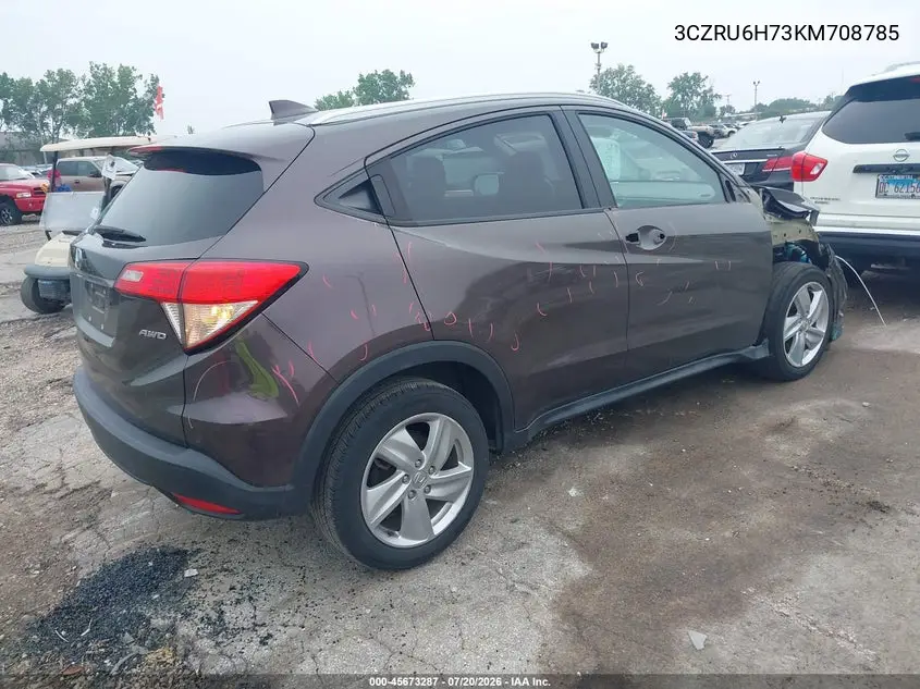 2019 Honda Hr-V Ex-L VIN: 3CZRU6H73KM708785 Lot: 45673287