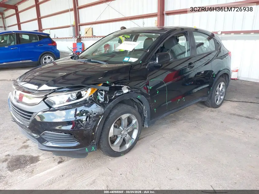 3CZRU6H36LM726938 2020 Honda Hr-V Awd Lx
