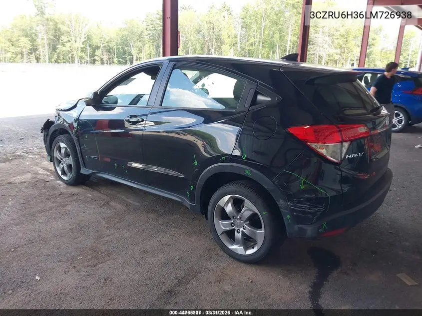 3CZRU6H36LM726938 2020 Honda Hr-V Awd Lx