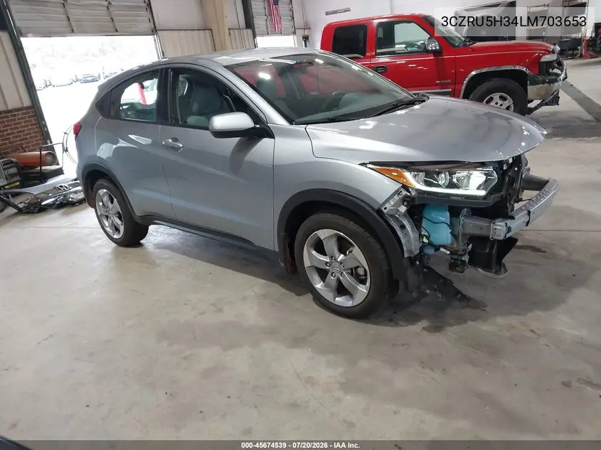 2020 Honda Hr-V 2Wd Lx VIN: 3CZRU5H34LM703653 Lot: 45674539