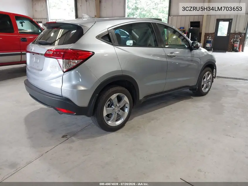 2020 Honda Hr-V 2Wd Lx VIN: 3CZRU5H34LM703653 Lot: 45674539