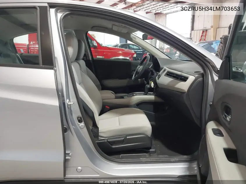 2020 Honda Hr-V 2Wd Lx VIN: 3CZRU5H34LM703653 Lot: 45674539
