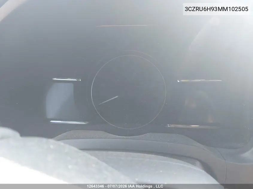 2021 Honda Hr-V VIN: 3CZRU6H93MM102505 Lot: 12643346